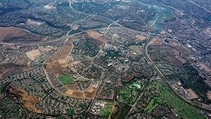 Recent aerial image of UCI campus